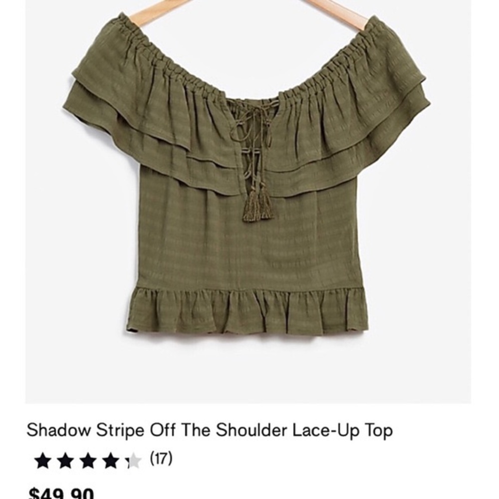 NWT Express Shadow Stripe tie up crop
